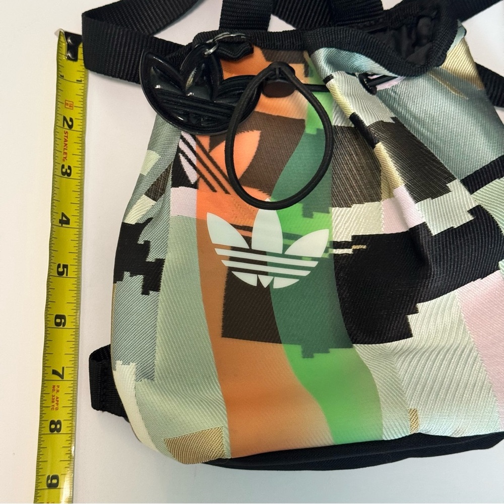 Adidas Drawstring Multi Color Mini Backpack Treef… - image 4